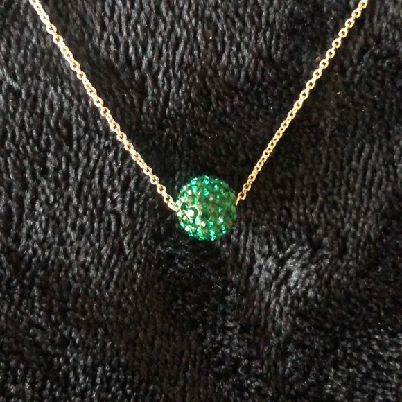Emerald Touchstone Crystal Swarovski Necklace - Picture 2 of 3